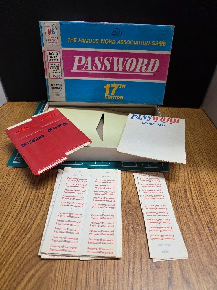 Milton Bradley Vintage 1977 Password 17th Edition Board Game #4260