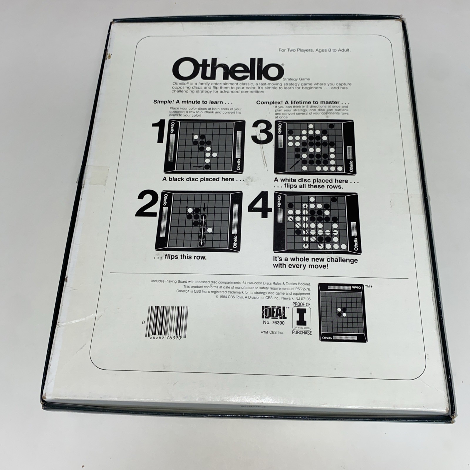 Othello 1984 & Overturn 1993 Board Games Strategy Vintage COMPLETE VG