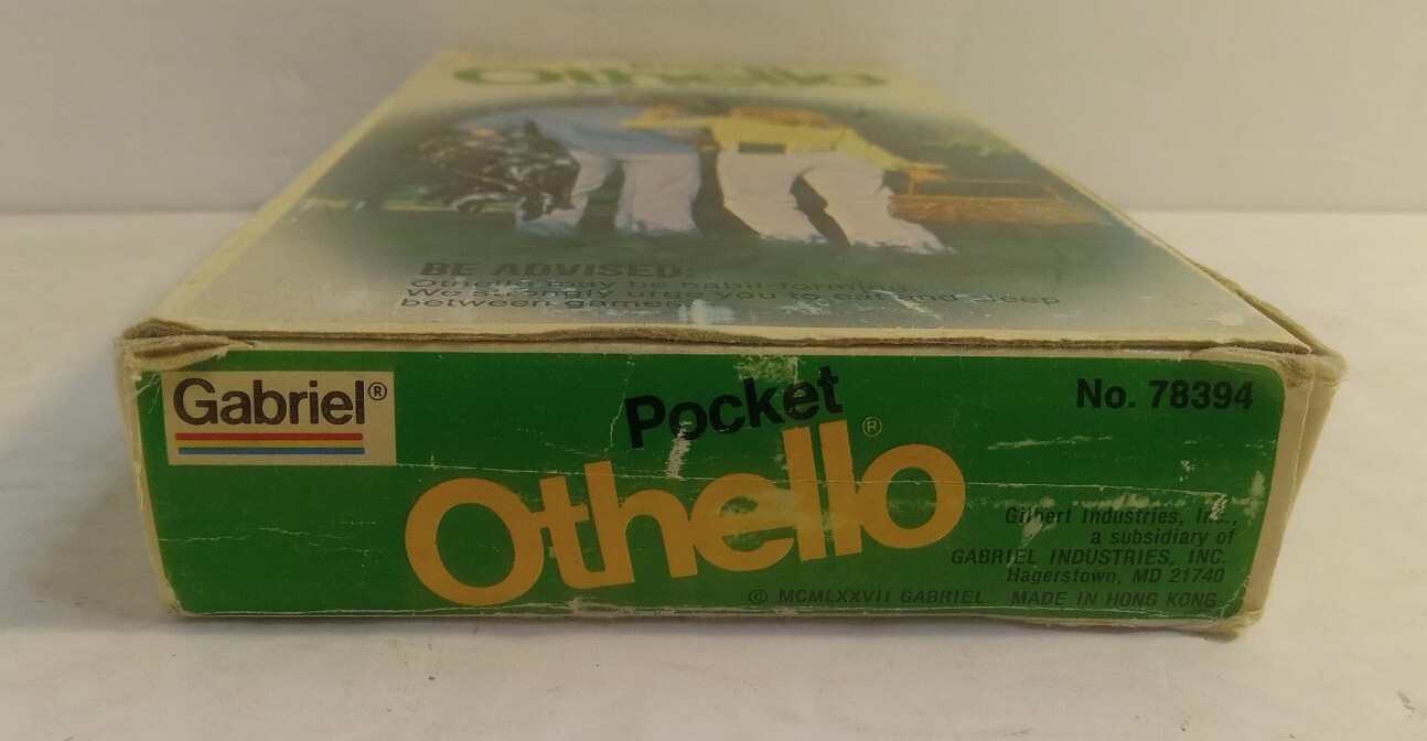 Vintage 1977 Gabriel Pocket Othello Travel Game Complete W/ Box & Instructions