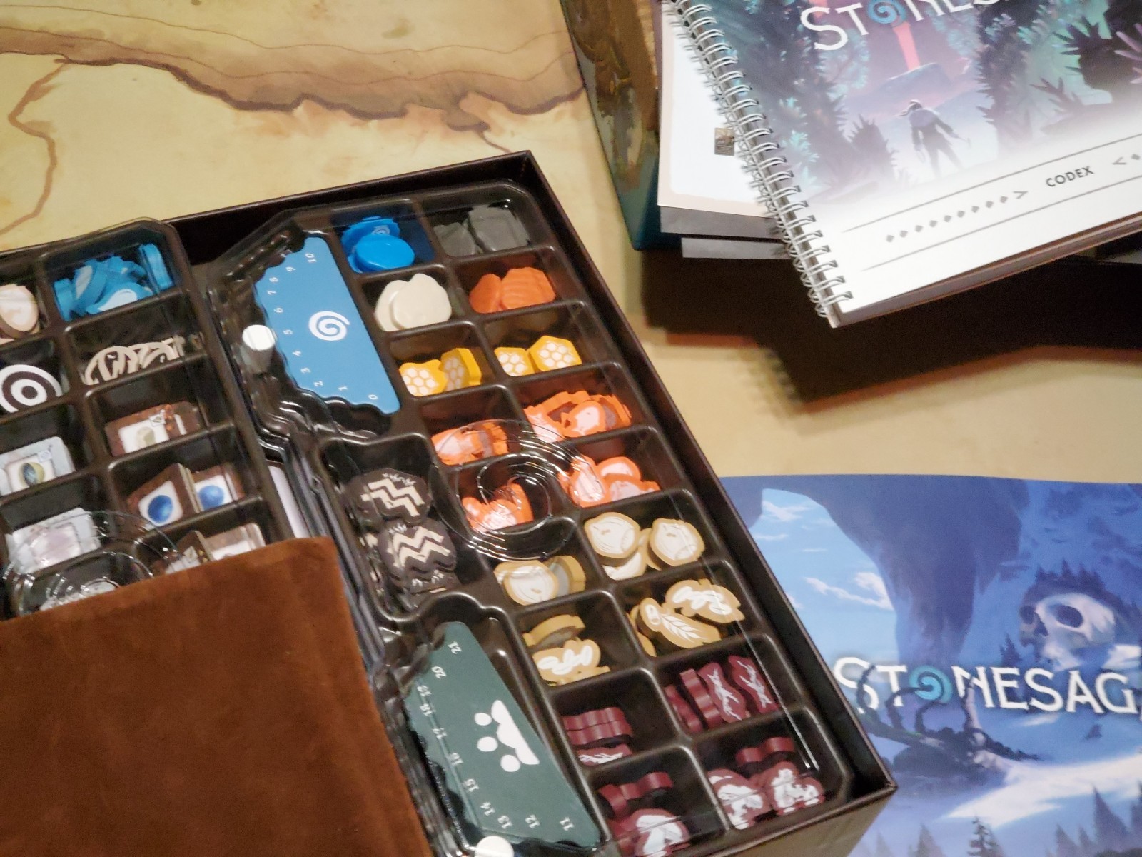 Stonesaga Board Game + Expansions + Mat + Art Book