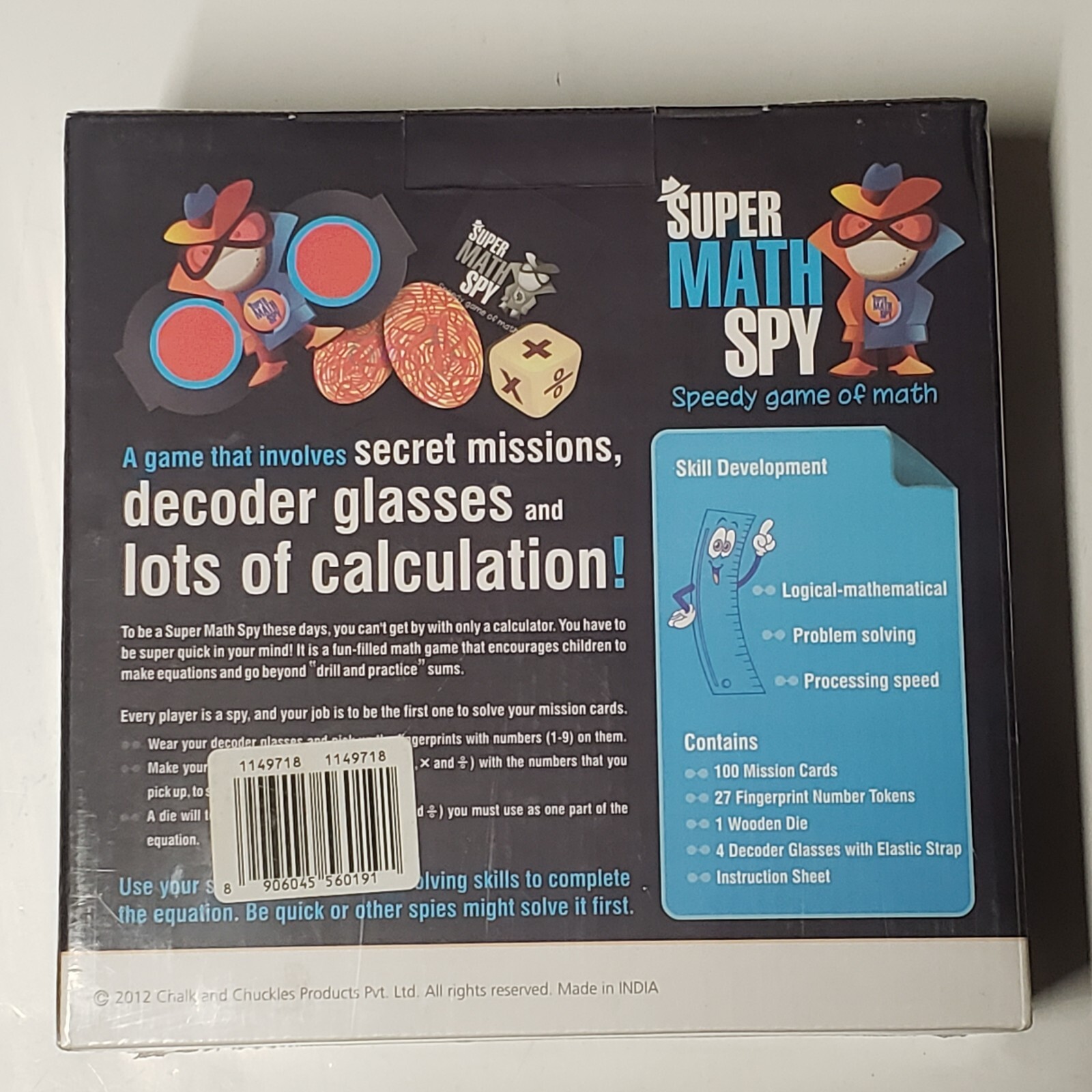 Super Math Spy Speedy Game of Math Logic & Problem Solving Skill Speed Brand New