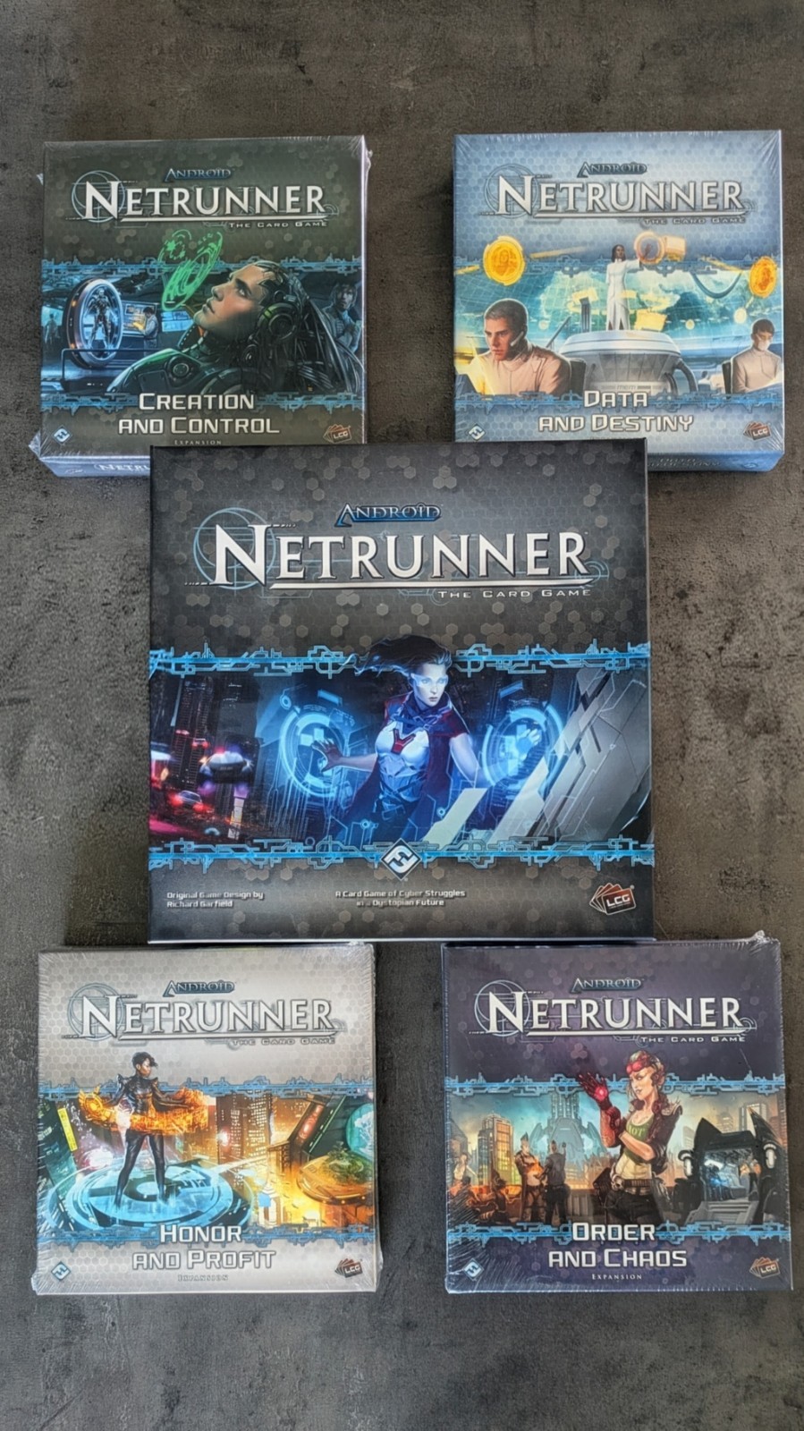 Netrunner the Card Game Android Complete Core Set With Expansion Packs