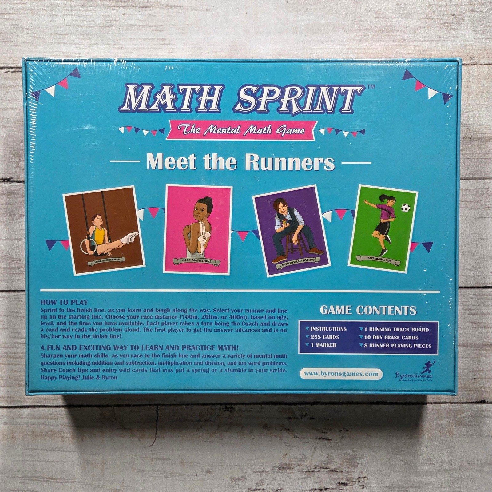 Byrons Games Math Sprint The Mental Math Board Game New Sealed 2020 2-8 Players