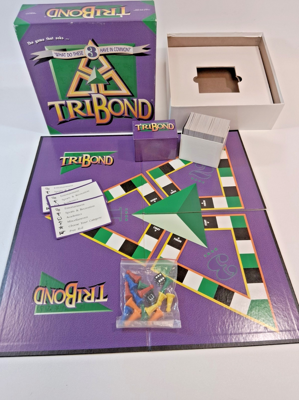 1992 TriBond Family Fun Board Game COMPLETE For Clever Minds VGT Ages 12 and up