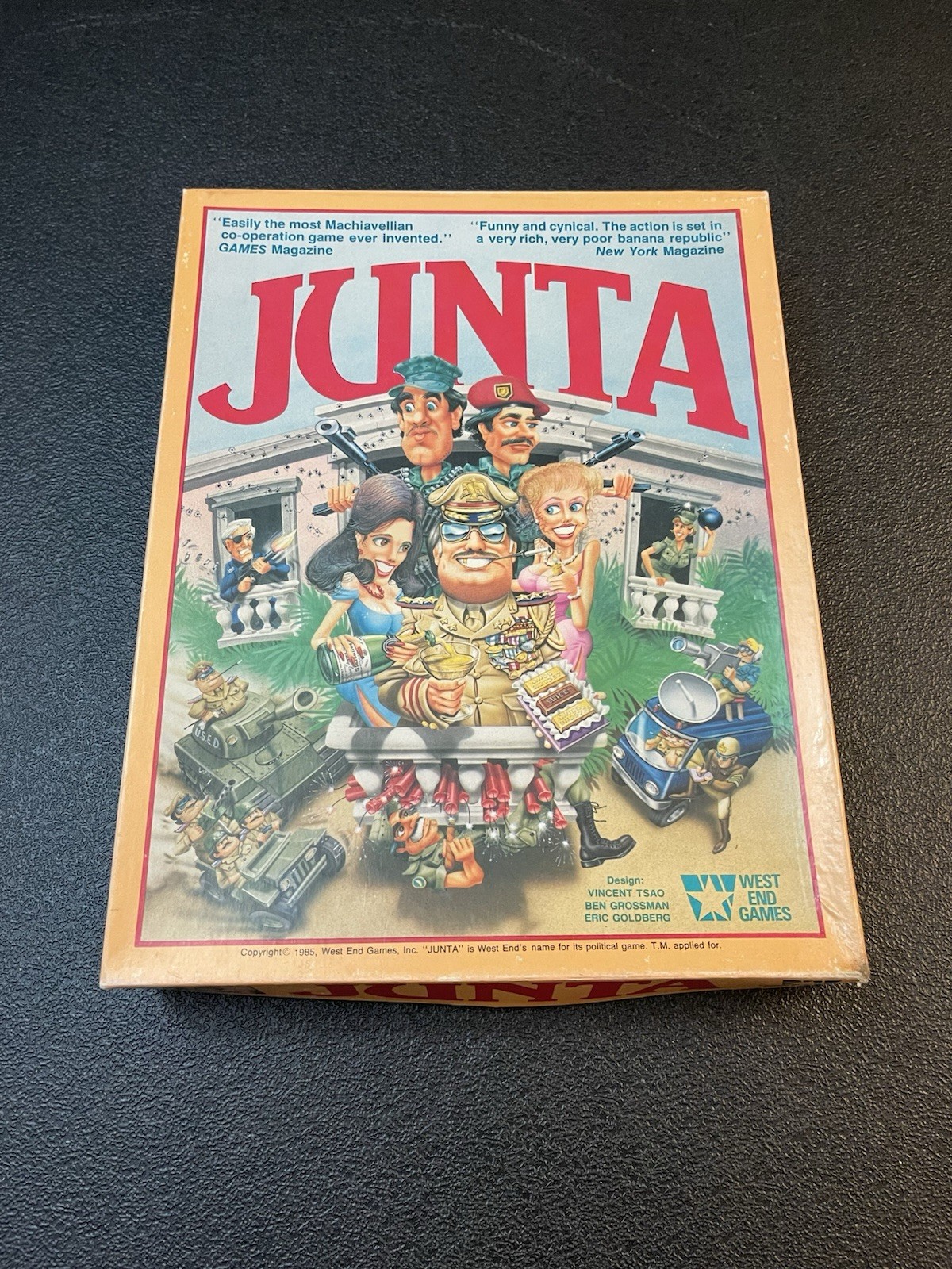 Junta 1985 Board Game West End Games Complete Unpunched Never Played FREE SHIP!!