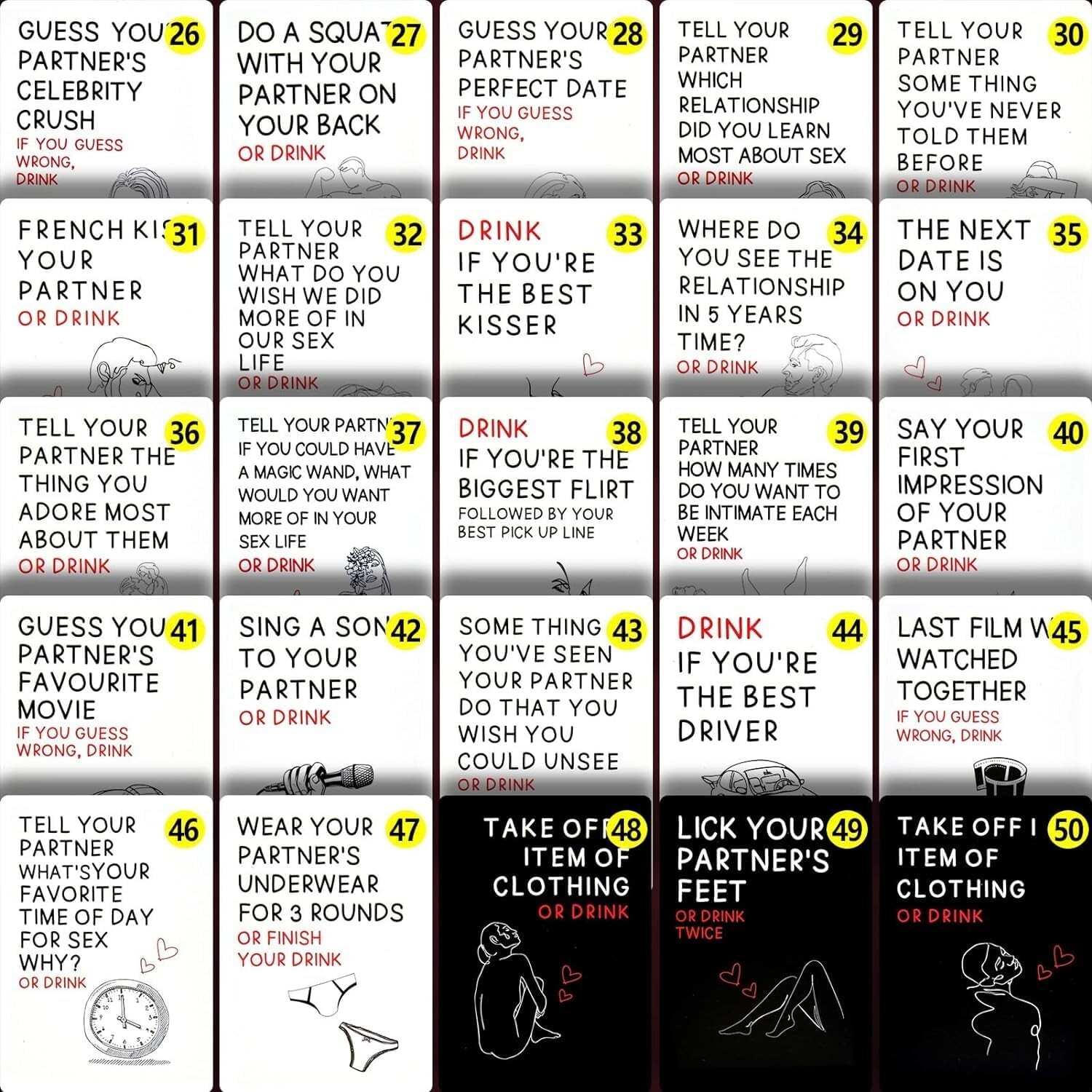 Excited and Exhausted Card Game Couple Erotic Drinking Games