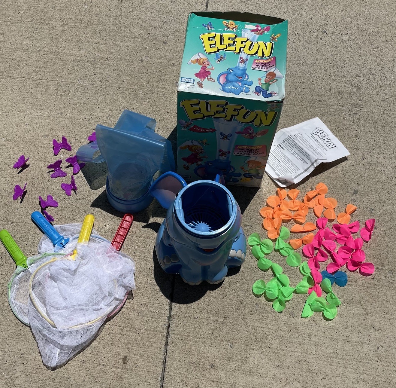 Vintage 1993 Elefun Game Milton Bradley Butterflies Complete And Works