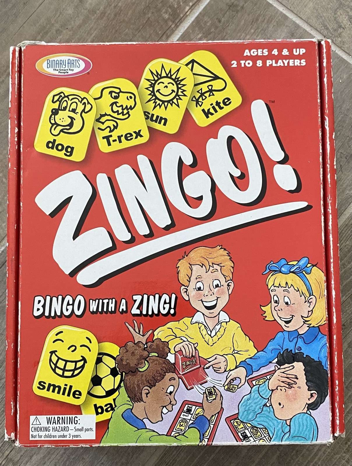Vintage 2002 Binary Arts “ZINGO! BINGO with a ZING!” Game Ages 4+, 2-8 Players