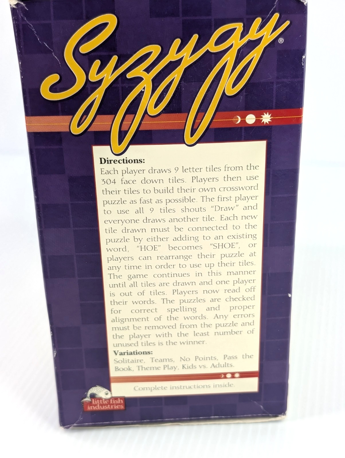 Syzygy Word Game Fast-Paced Fun-to-play Word Game 1999 Crossword 100% COMPLETE
