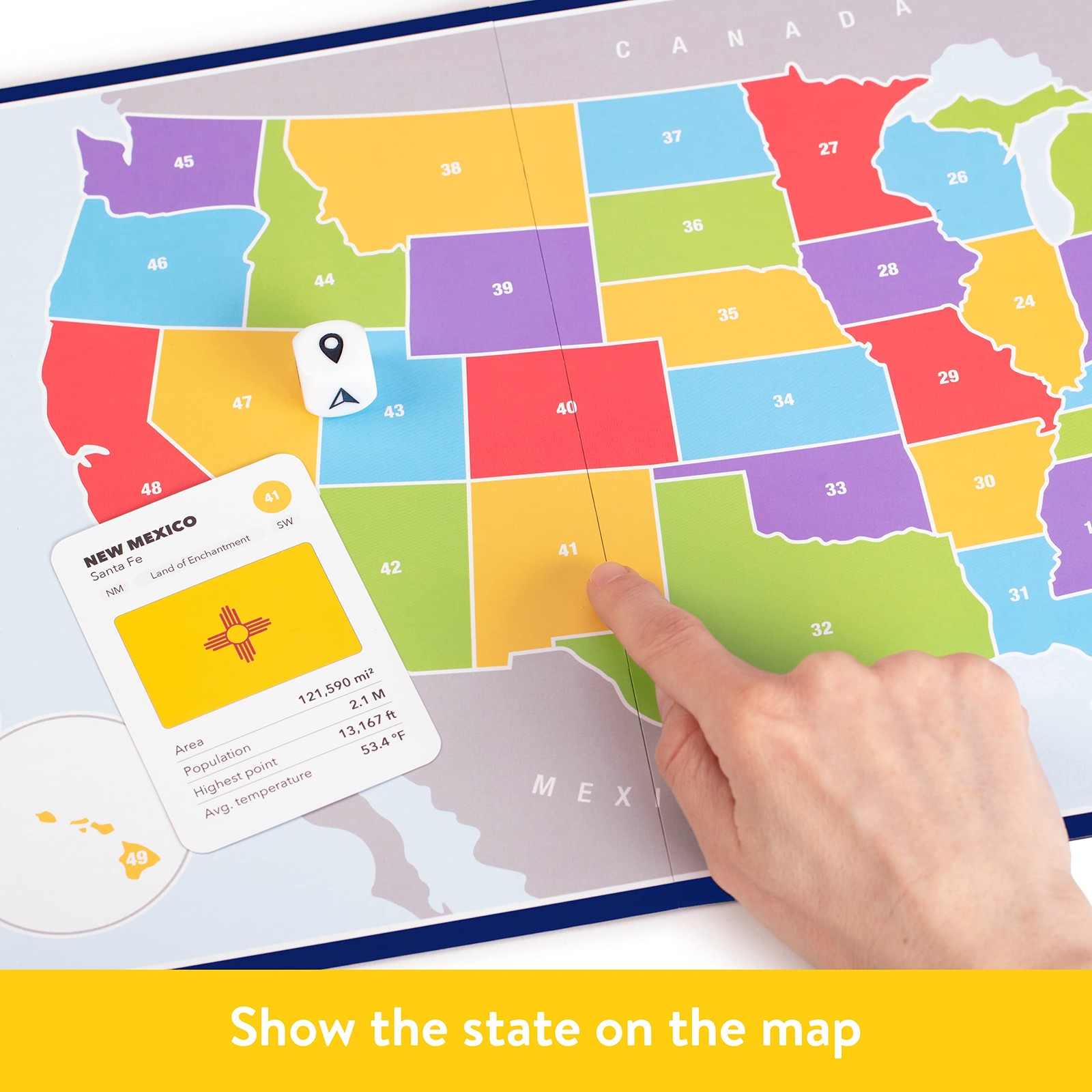 The 50 States Game – US Geography Board Game – Educational Game for Kids & Ad…