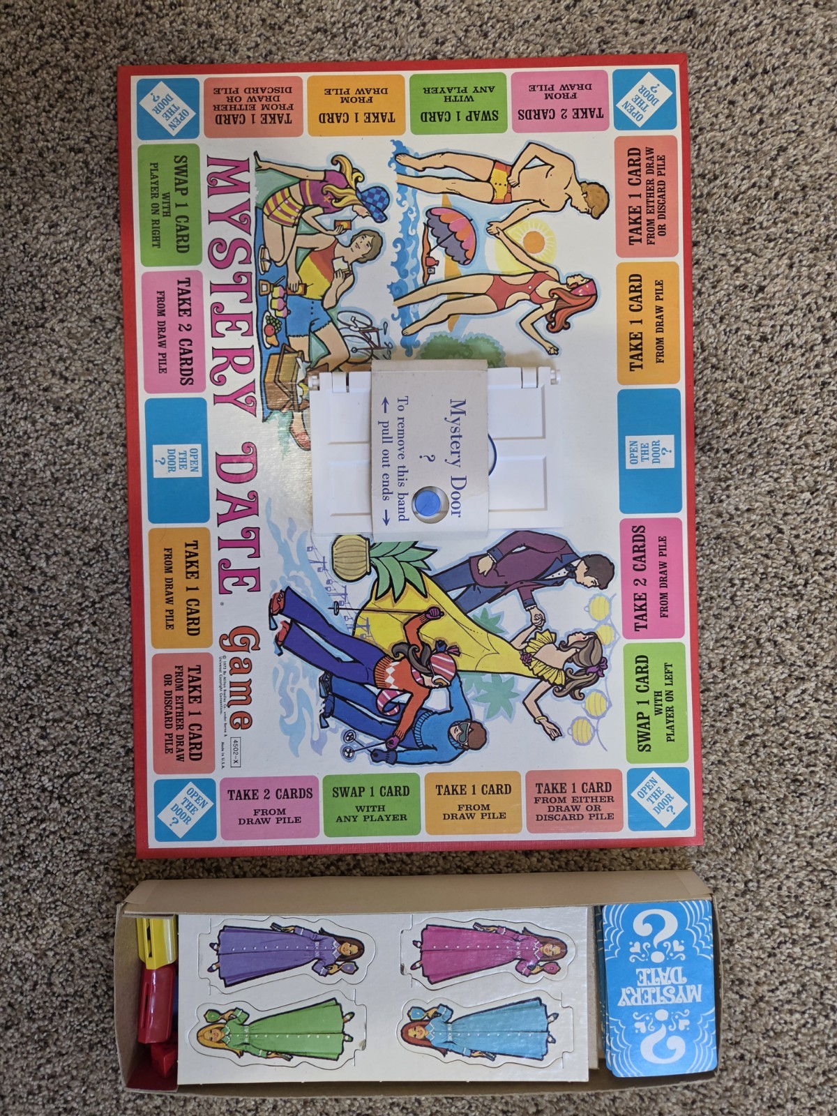 Vintage Mystery Date Board Game Complete Milton Bradley 1972 Excellent Complete