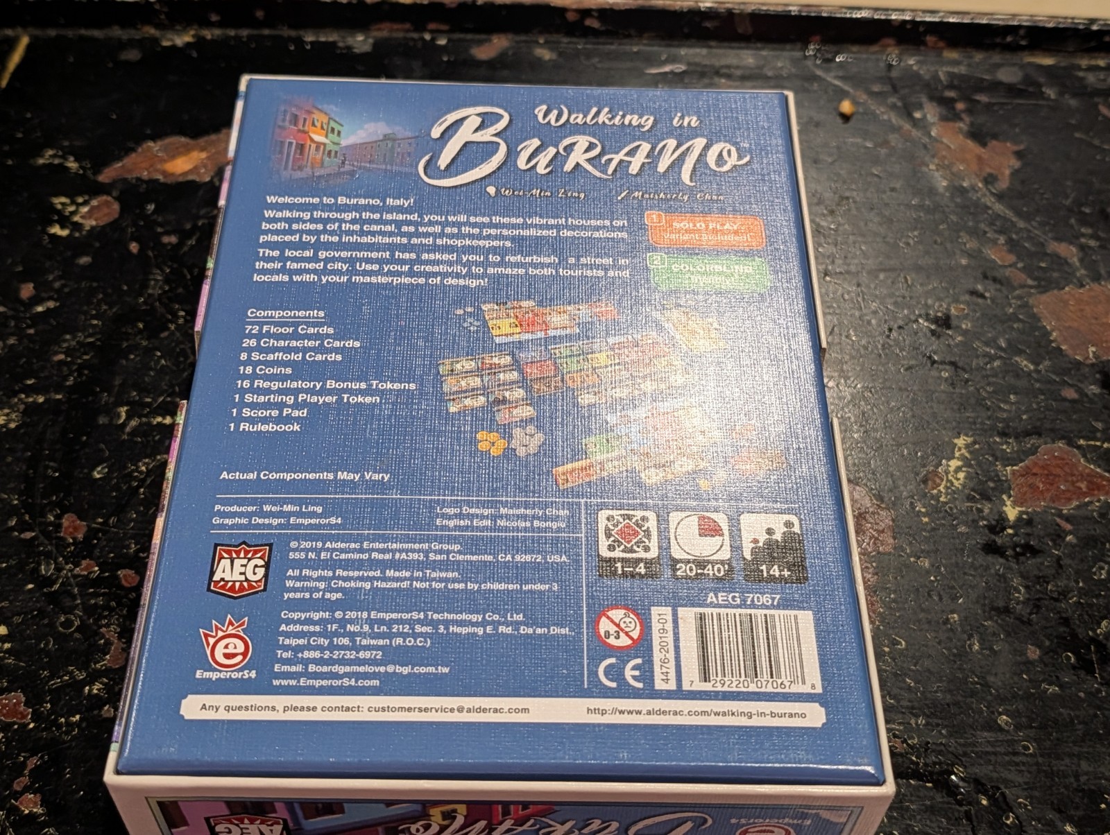 Walking in Burano Board Game AEG 1-4 Players 14+