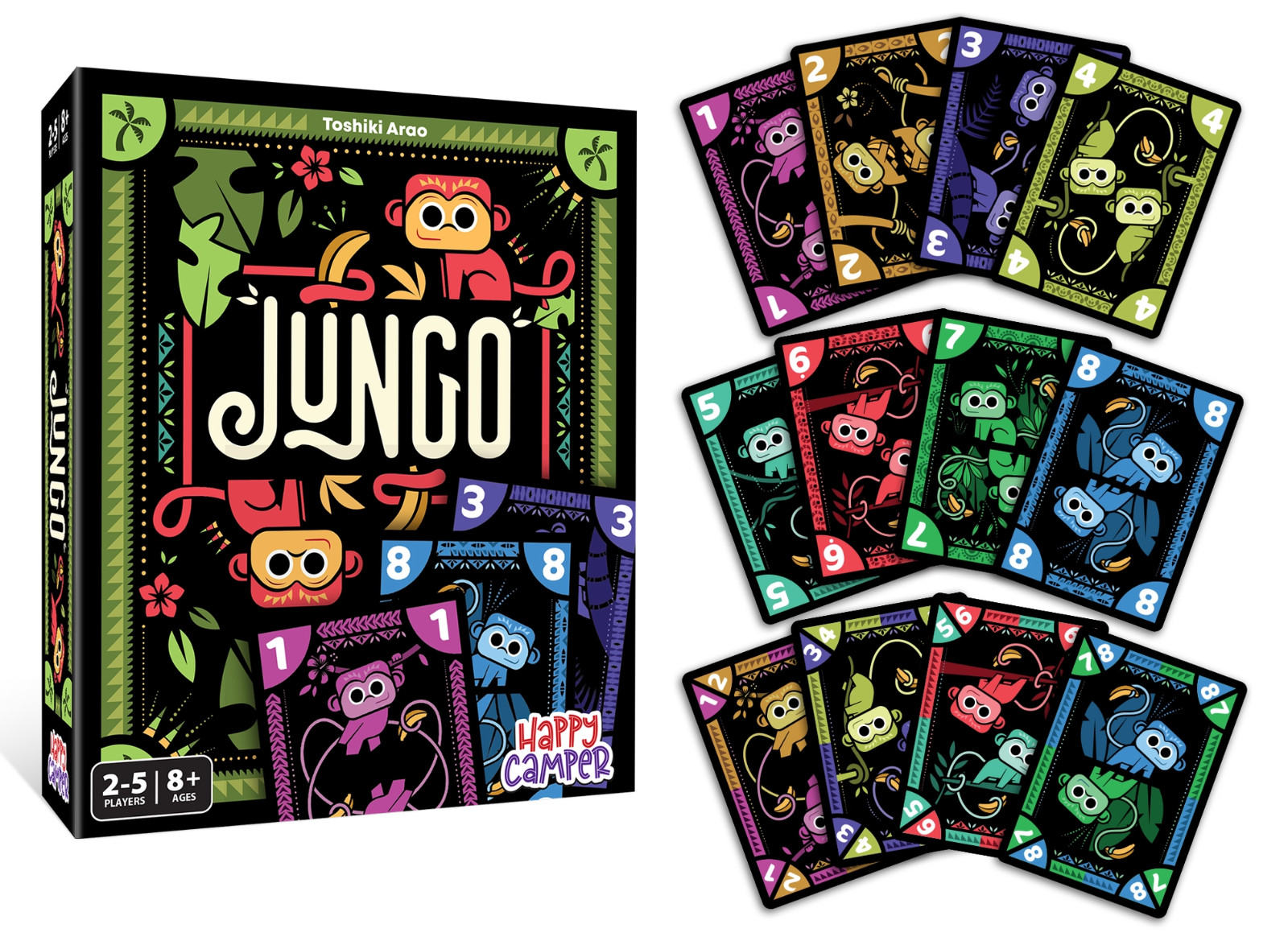 Jungo Card Game Happy Camper HCG-2005 Family Shedding Jungle Fast Quick