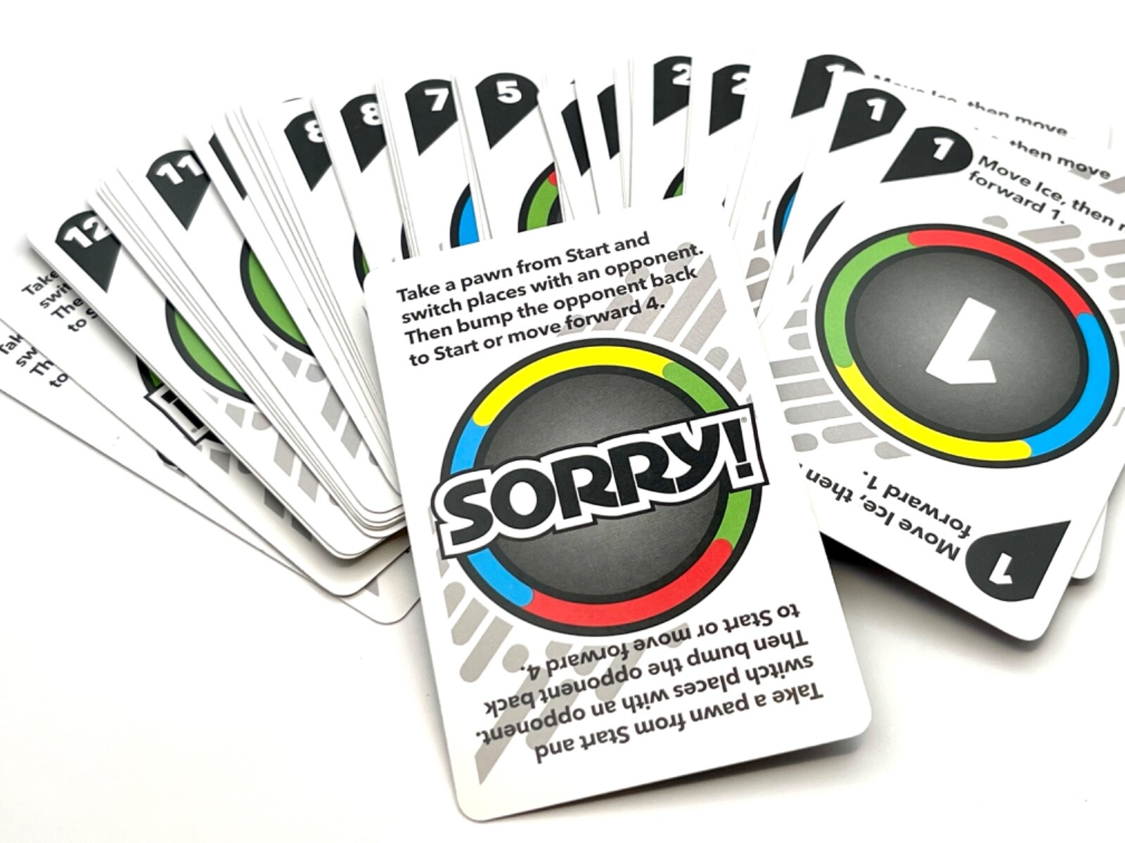 Sorry Game Complete Card Deck Replacement Gray Back 2013 Compatible w All Years
