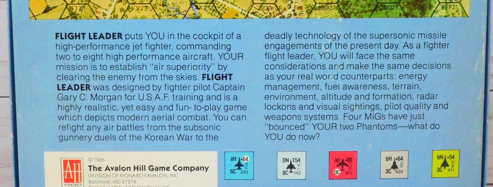 Avalon Hill, Flight Leader: Air-to-Air Jet Combat Tactics 1950-Present Unpunched
