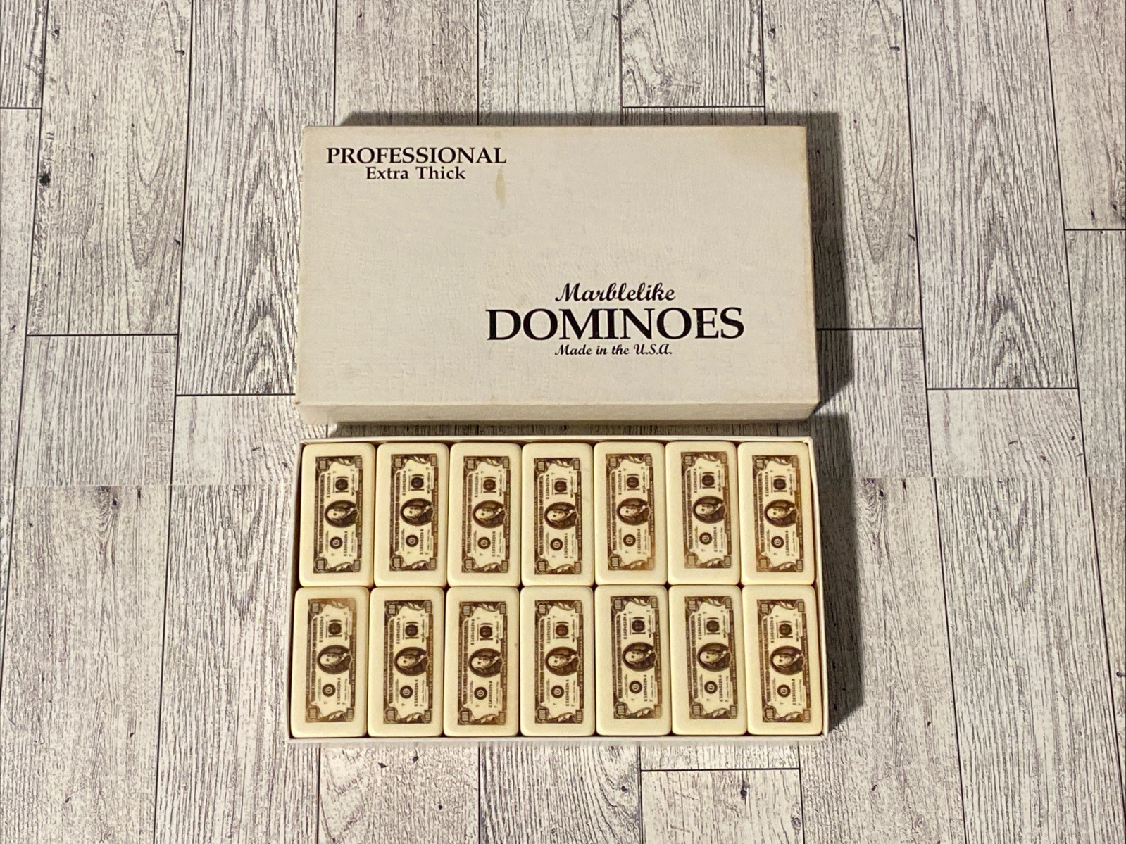 Puremco Dominoes Professional EXTRA THICK #816 HUNDRED DOLLAR BILL Marblelike