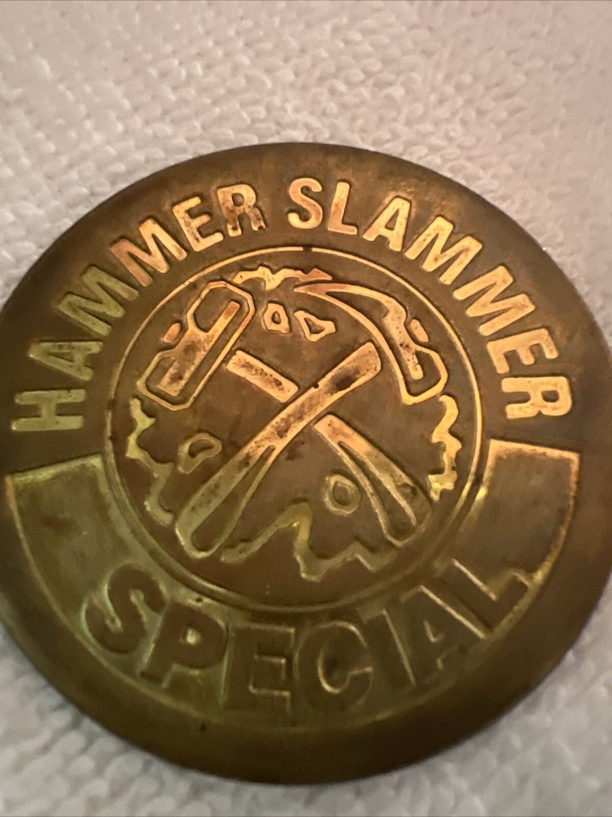 Pog Hammer Slammer Special Mondo METAL Brass 1994 Slammer Whammers! Imperial