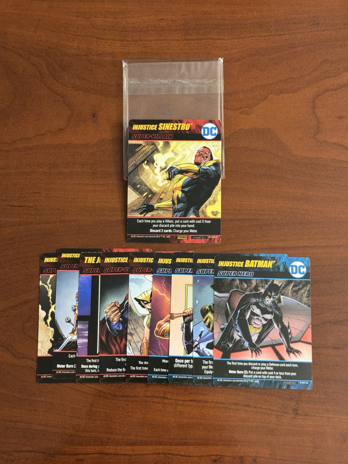 DC Deck-Building Game Injustice Oversized Card Replacements + Sinestro Promo