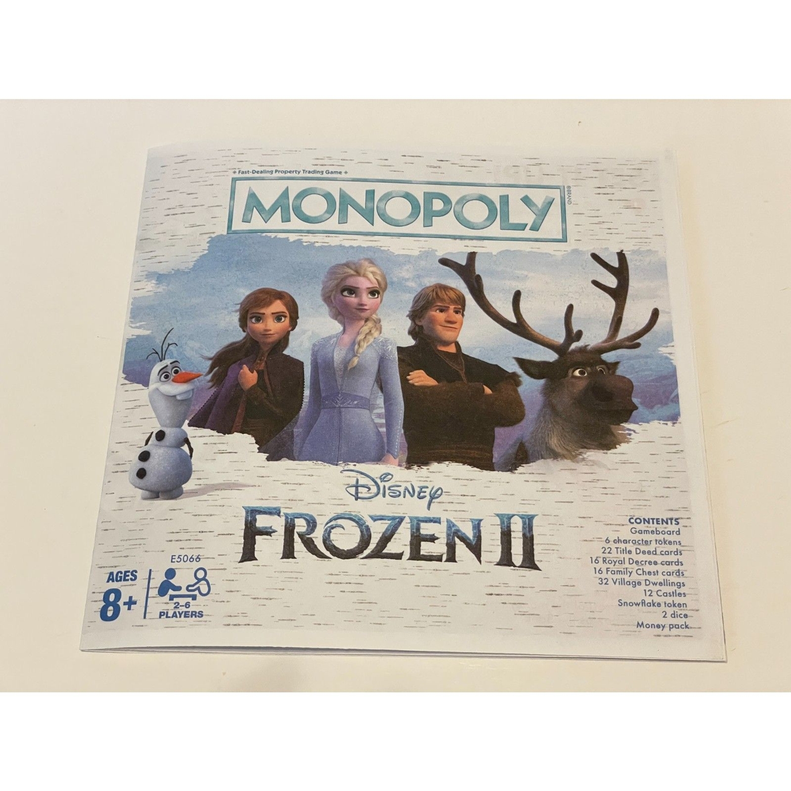 Disney Frozen 2 Monopoly Game No Box, All Pieces are Complete