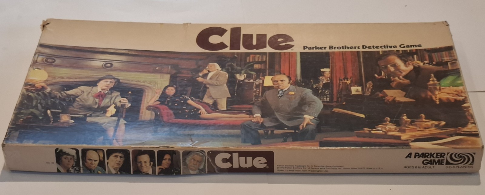 Vintage 1972 Clue Parker Brothers Detective Game – Family Board Game – Good