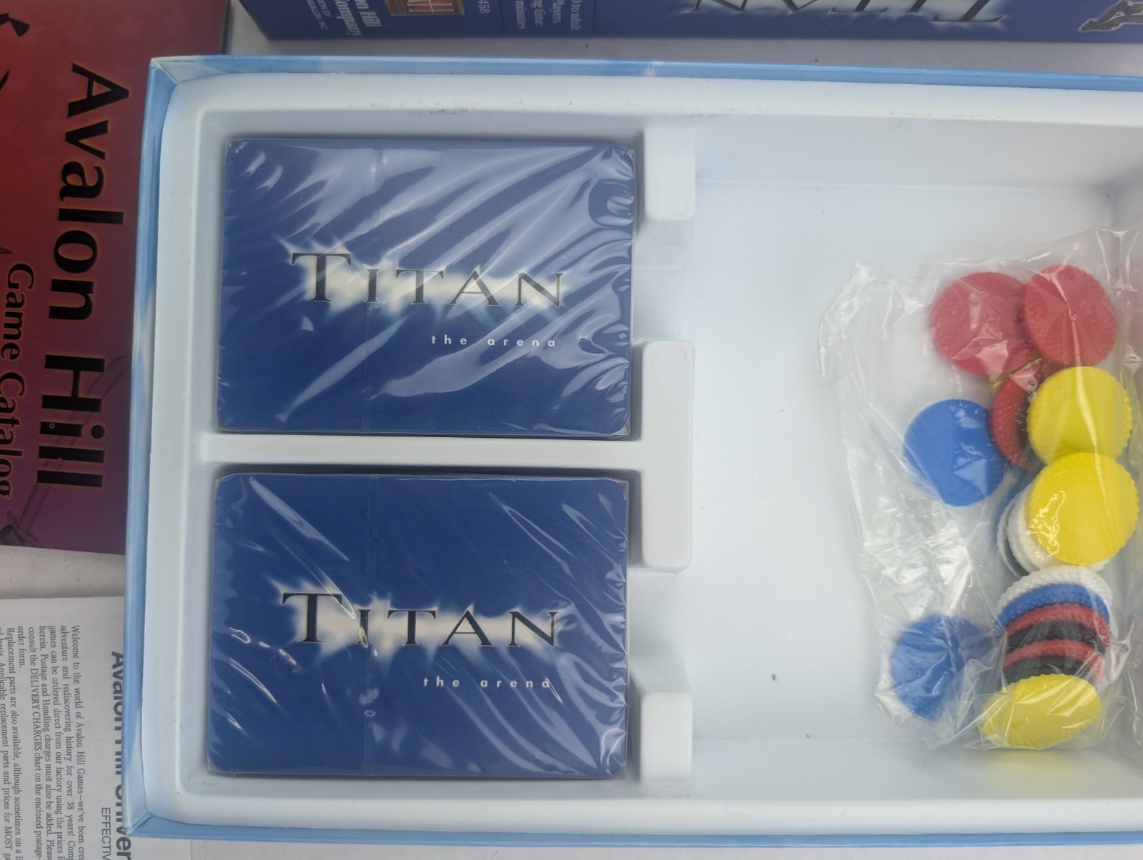 Titan: The Arena – Board Game Avalon Hill 1997 – Open box – Inside Sealed