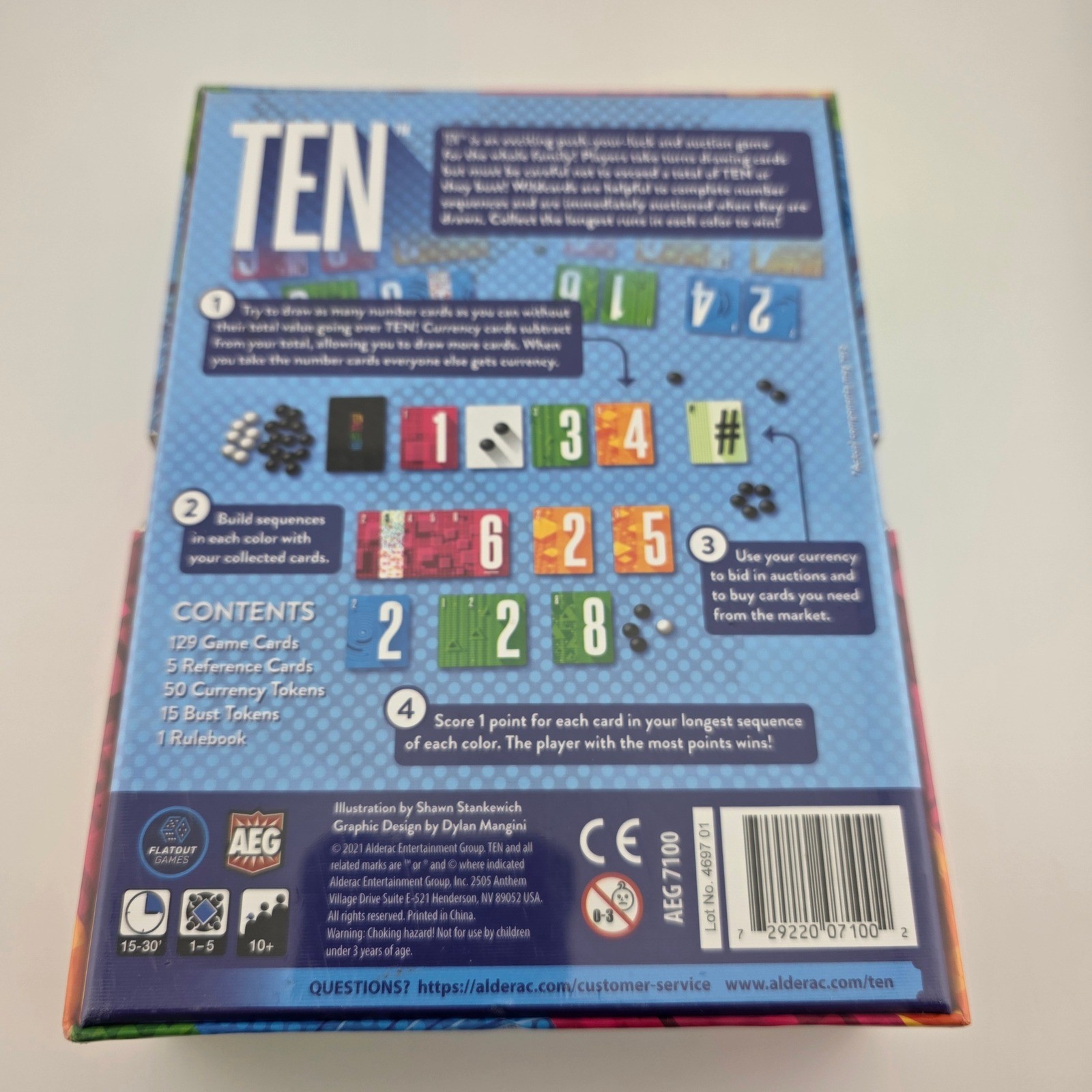 TEN Board Game AEG Alderac Entertainment Group Card Game New Sealed AEG7100