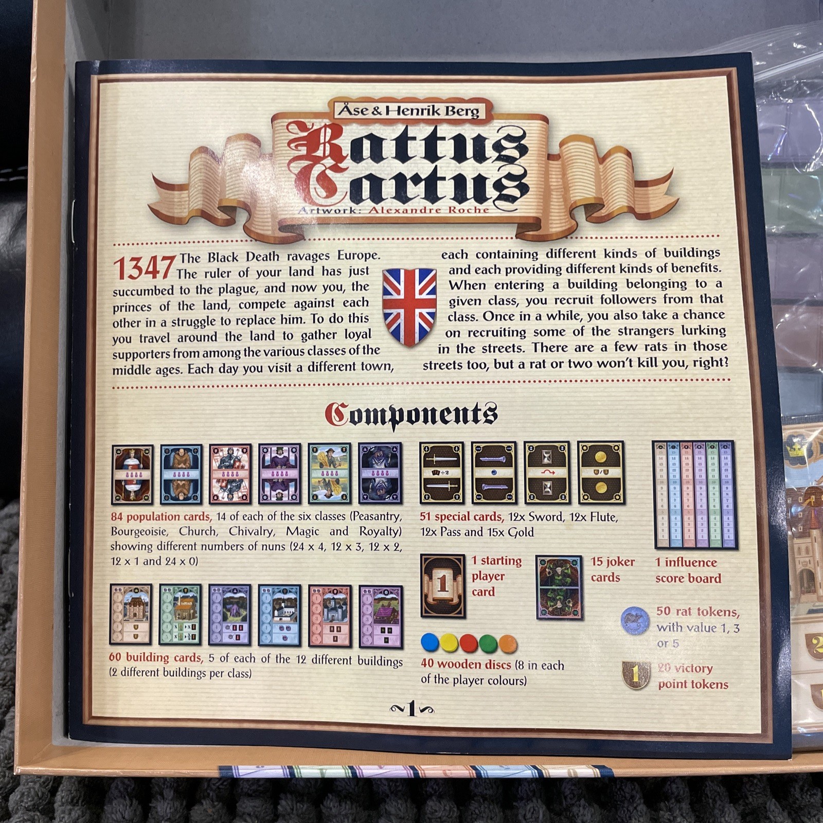 Rattus Card Game White Goblin Games 2012 MINT