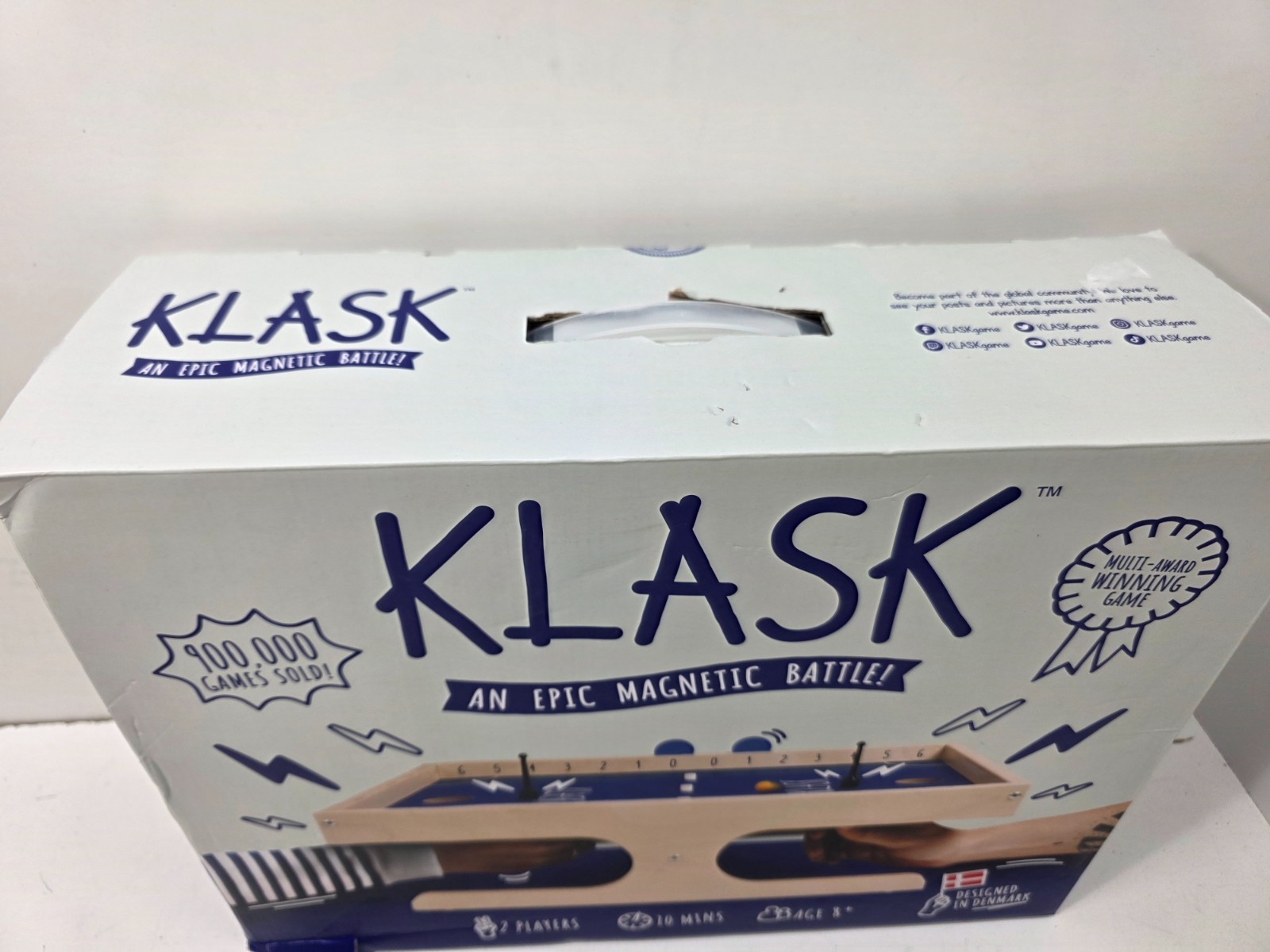 KLASK Magnetic Game Of Skill Complete Open Box Unplayed Tabletop Battle Game