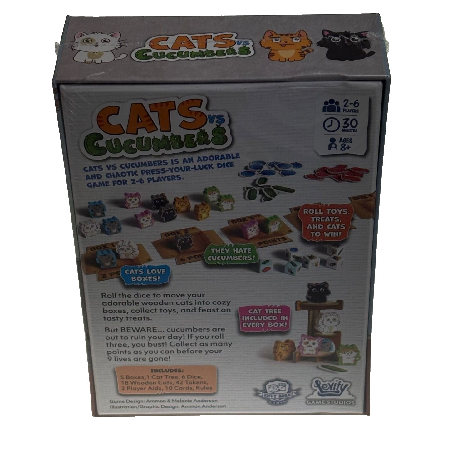 Cats Vs Cucumbers Board Game Family Party Kids Luck Gift Dice Brand NEW Sealed