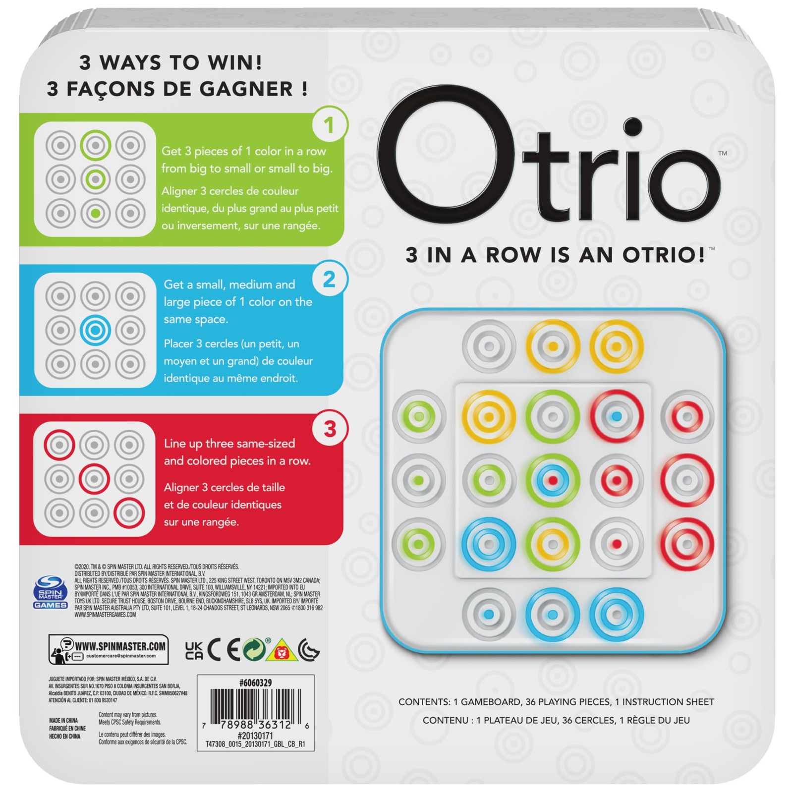 Spin Master Games, Otrio Strategy-Based Board Game, One Size, Multi Color