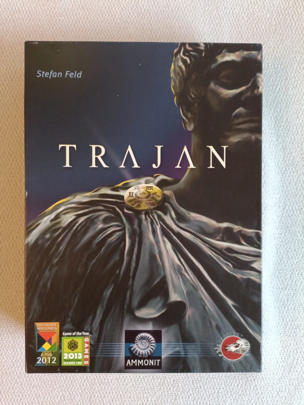 TRAJAN Ancient Rome Strategy Board Game Stefan Feld 2013 New Open Box COMPLETE