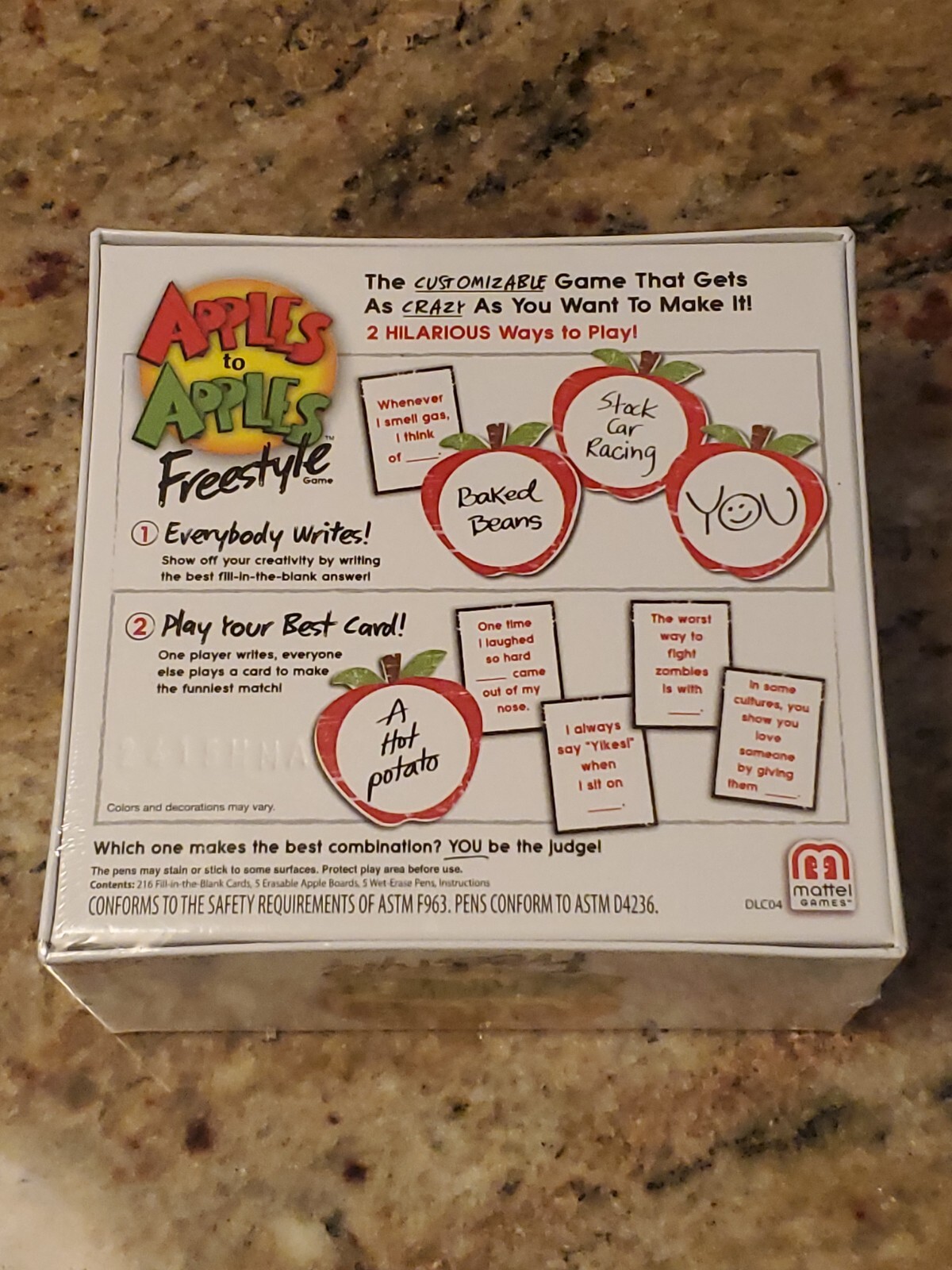 Mattel “Apples to Apples” Card Game Family Fun Freestyle Word Game Ages 10+ NIB