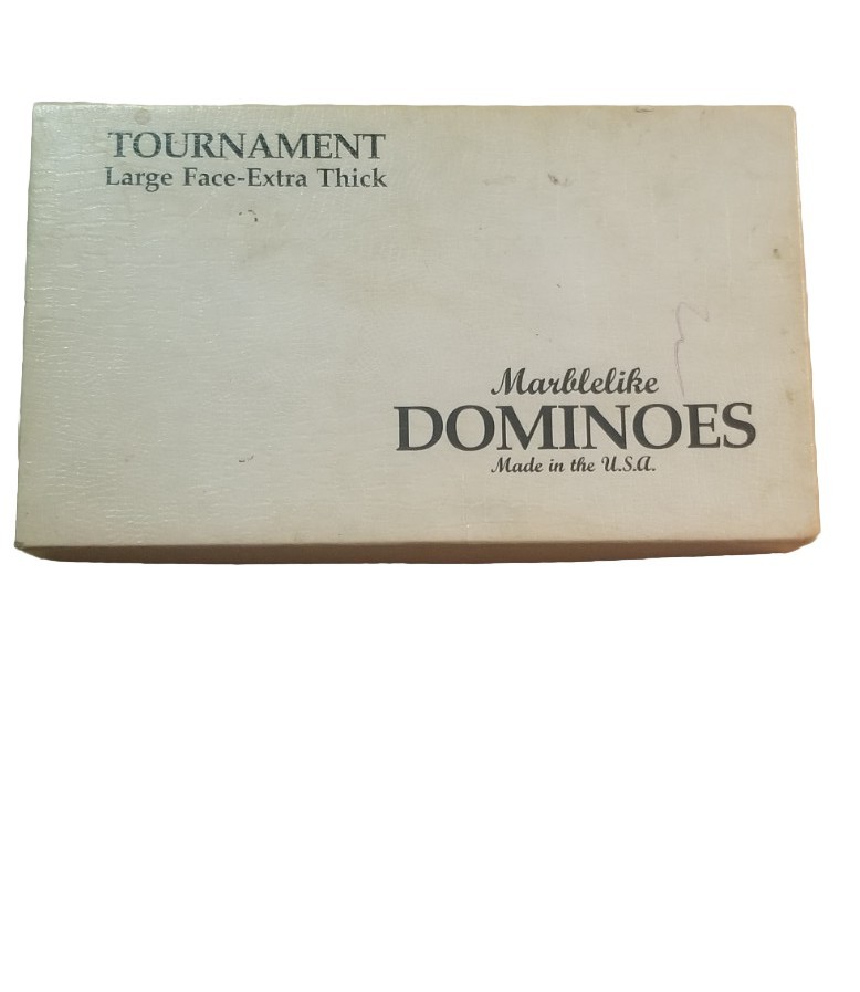 Vintage Puremco ARCO Logo Marblelike Dominoes No 1632 Tournament Large Face USA