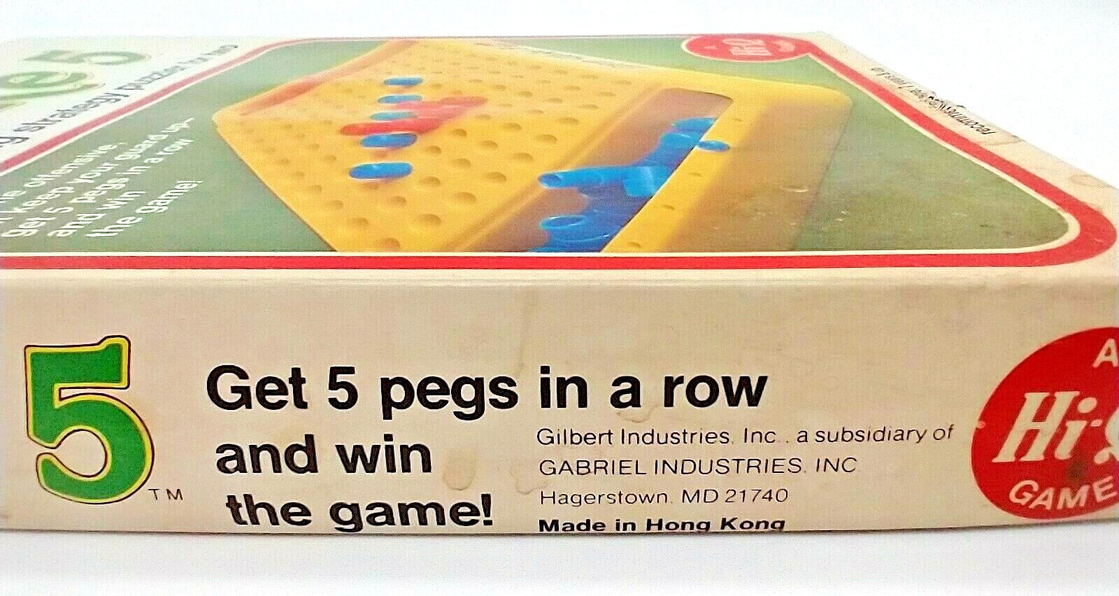 Gabriel Take 5 Strategy Game 2 Players A Hi-Q Game Complete Vintage 1977