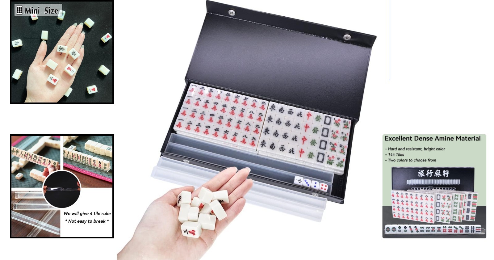 Lightweight 20mm Mini Mahjong Set with Instruction Manual – Travel-Friendly Fun