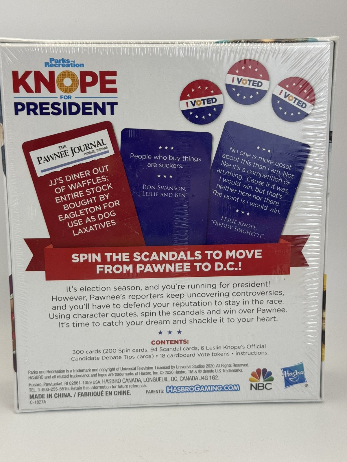Parks and Recreation Knope for President Board Game Hasbro New Sealed in Box
