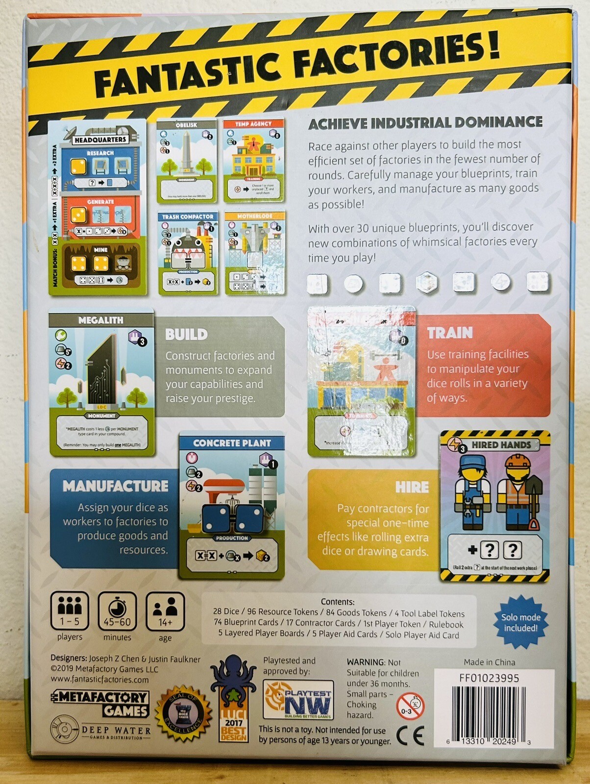 Fantastic Factories Board Game Complete