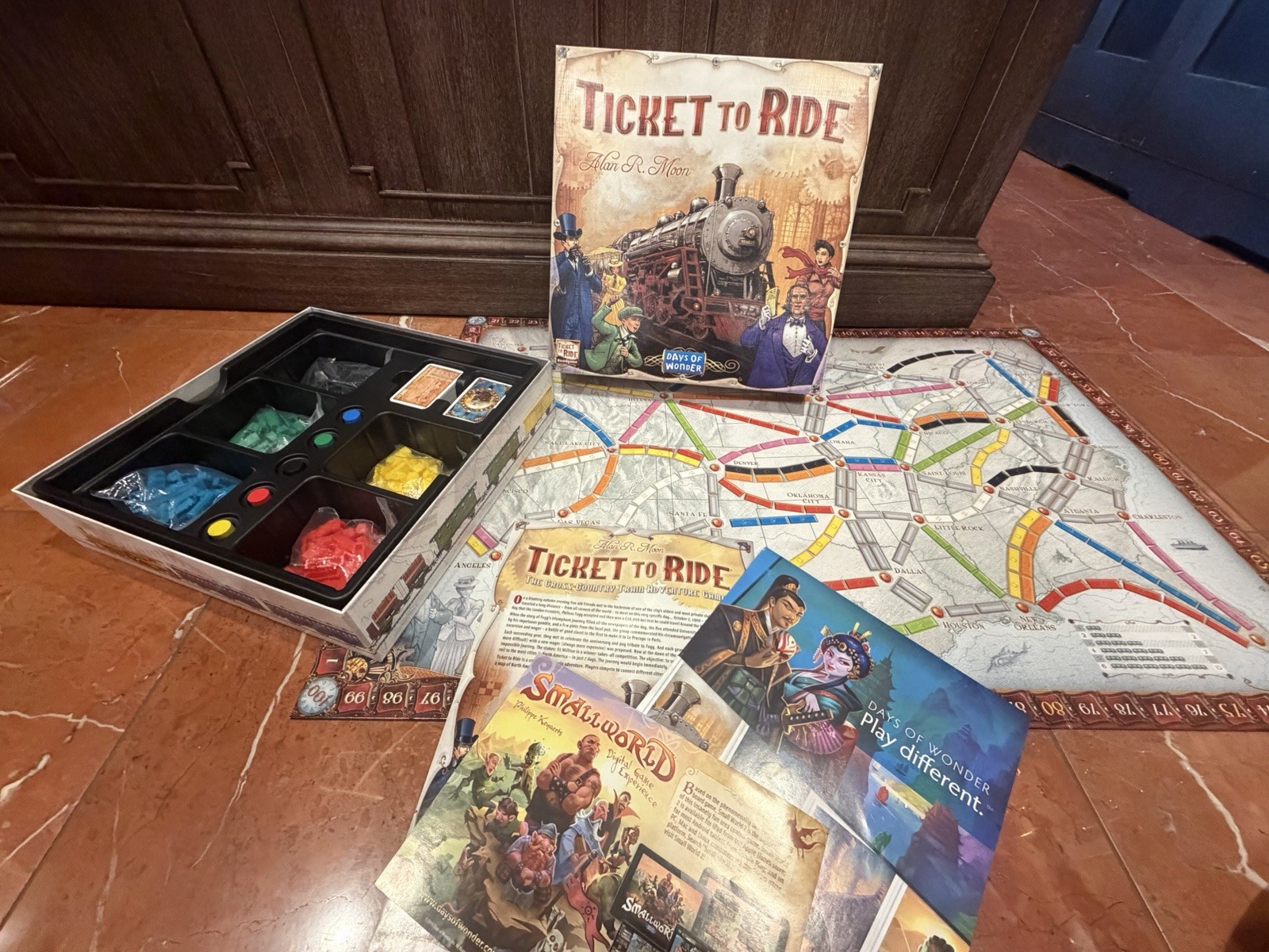 TICKET TO RIDE DAYS OF WONDER ALAN R. MOON BOARD GAME 7201 Complete LN
