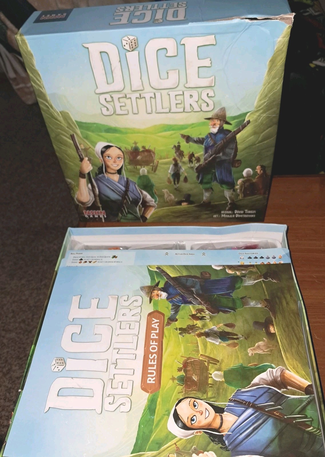 DICE SETTLERS Board Game NSKN Games Complete 1-4 Players