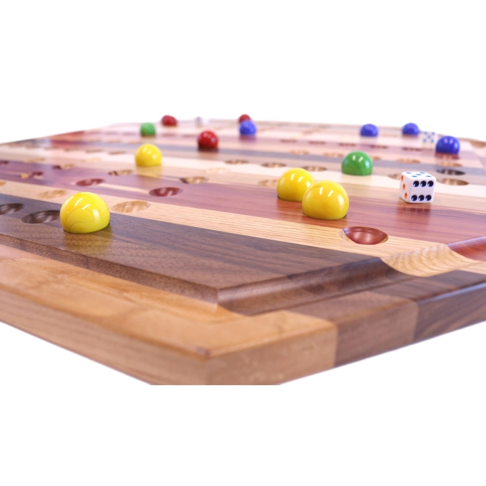 Wahoo Aggravation Marble Game Board Set – Multiple Wood Species – Large 24″…