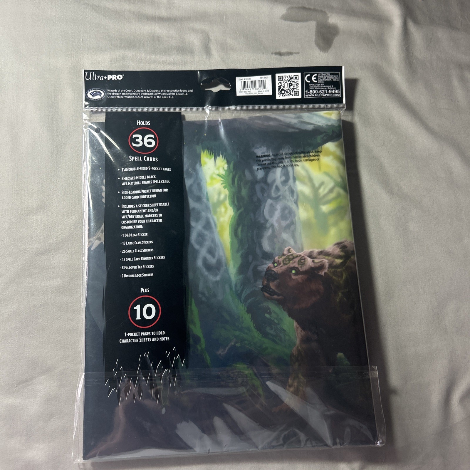 New Ultra Pro Character Folio: D&D: Ranger Sticker Sheet & 2 Double Sided Pages