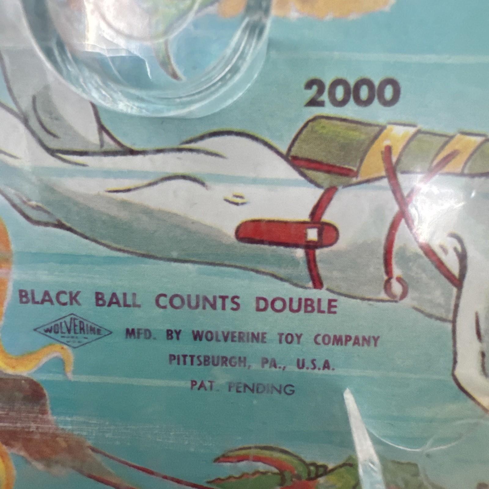 Table Pin-Ball Game Tin Wolverine-Skin Divers w/Mermaid/CreaturesWITH BOX RARE⭐️