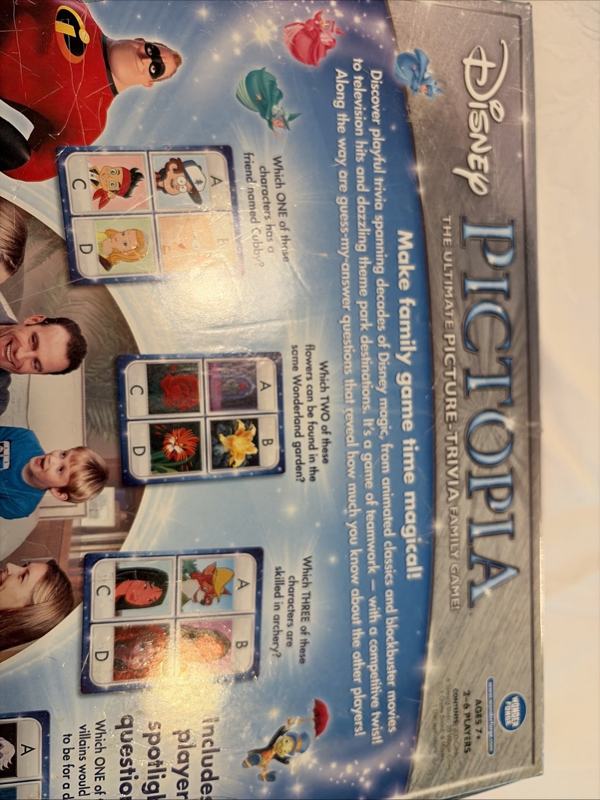Pictopia Disney Edition-Picture Trivia Family Board Game Wonder Forge EUC