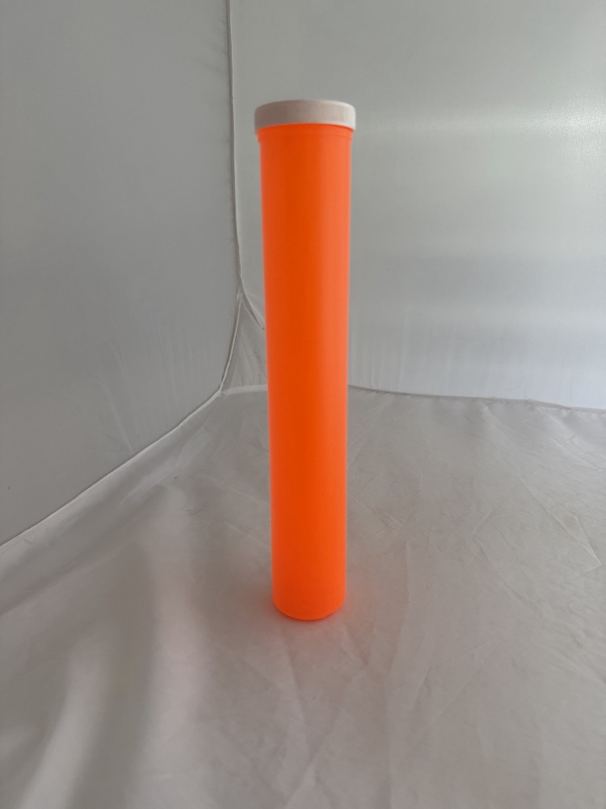 Vintage 12” Pink Pog Tube with Screw on Lid Holds Approx 200 Pogs Orange New