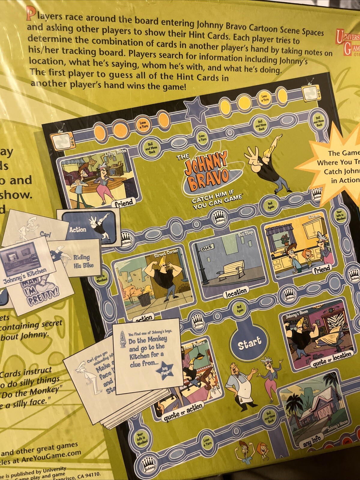 Johnny Bravo Catch Him if You Can Board Game Cartoon Network CN NOS Sealed
