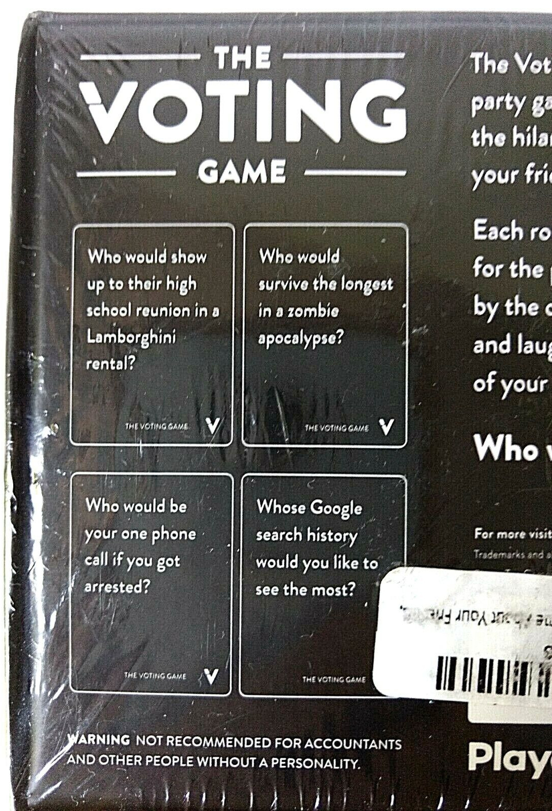 The Voting Adult Party Game Find out Who Your Friends are, Players 5-10, New