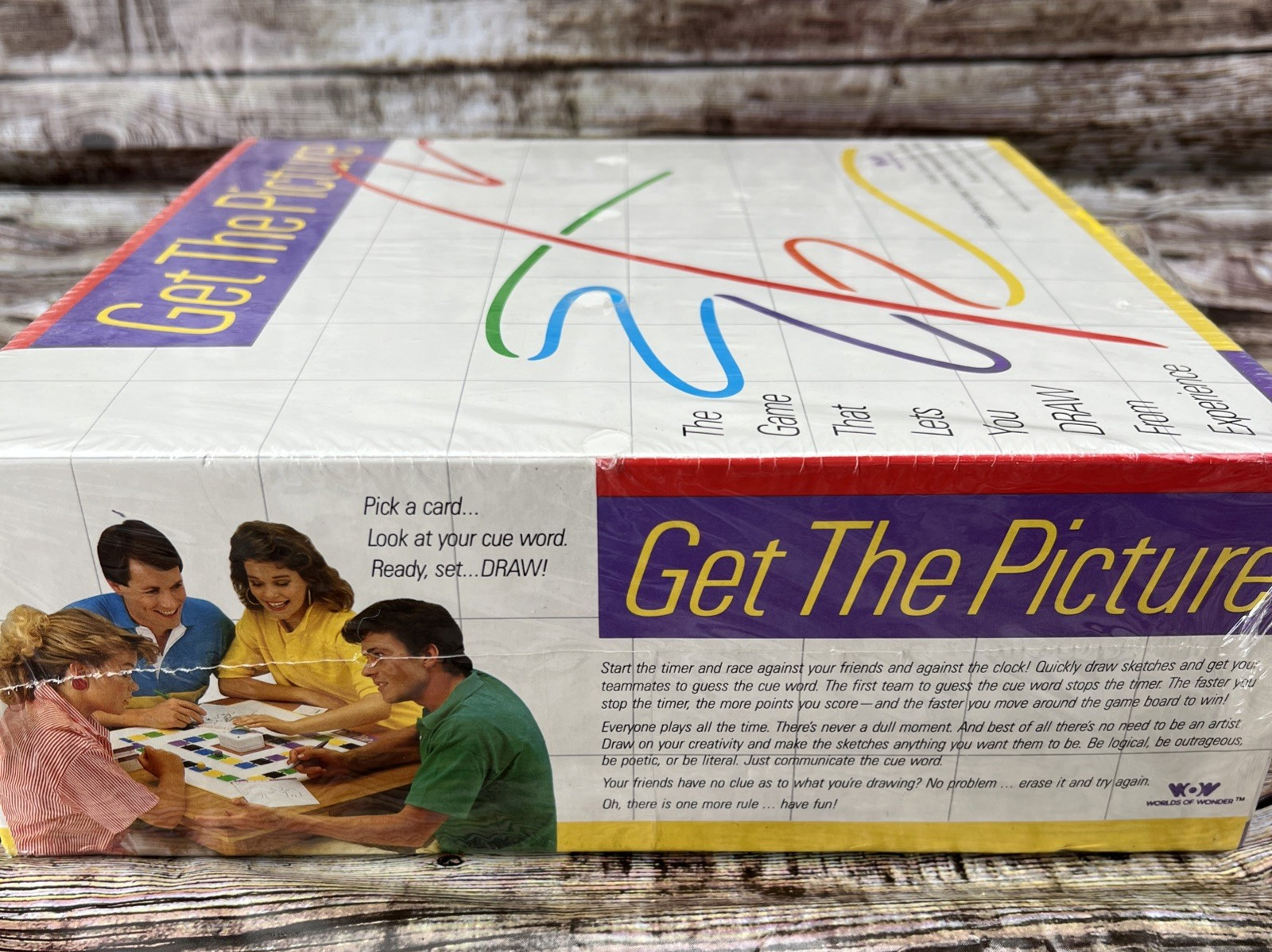 Get the Picture Board Game Worlds of Wonder Complete Vintage 1987 Factory Sealed