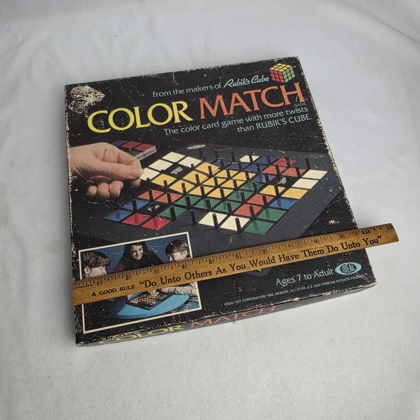 Vintage 1982 Rubik’s Cube Color Match Board Game Ideal Strategy Family Fun