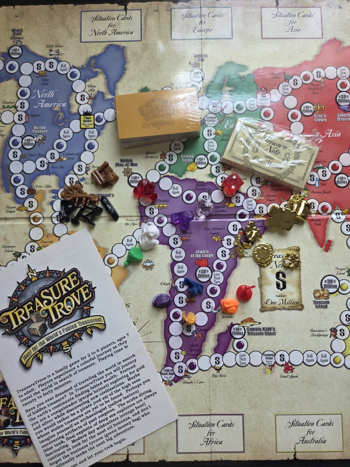 Treasure Trove-Treasure Hunt Board Game for Kids-2008 Factory Sealed in Open Box