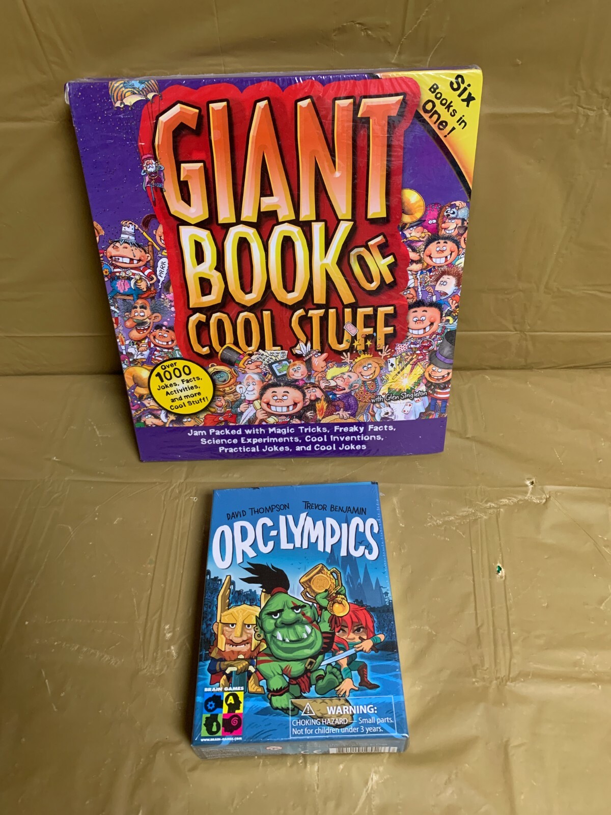 Brain Games ORC-LYMPICS GAME and Giant Book of Cool Stuff -both sealed